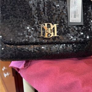 Elegant Black Sequin Clutch